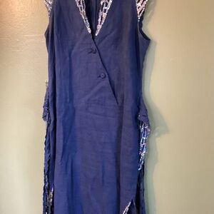 Blue Linen Dress
